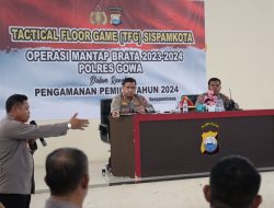 Polres Gowa Gelar Latihan TFG Sispamkota Operasi Mantap Brata 2023-2024, Dalam Rangka Pengamanan Pemilu Tahun 2024