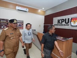 Jelang Pemilihan dan Pungut Hitung Suara, Pj Gubernur Bahtiar Lakukan Pemantauan di Kantor KPU Sulsel