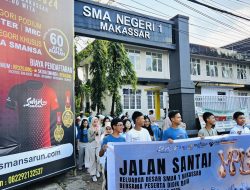 Sambut Peserta Didik Baru, SMAN 1 Makassar Gelar Jalan Santai