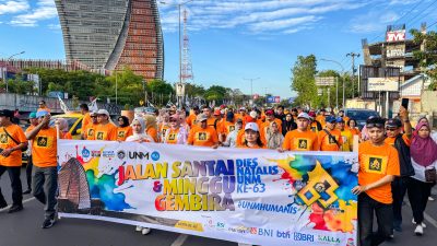 Ribuan Civitas Akademika Ramaikan Jalan Santai Dies Natalis ke-63 UNM