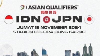 Jadwal Lengkap Kualifikasi Piala Dunia 2026, Indonesia vs Jepang