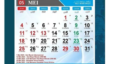 Tanggal merah mei 2025
