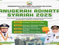 Sulsel Borong Empat Penghargaan Adinata Syariah 2025